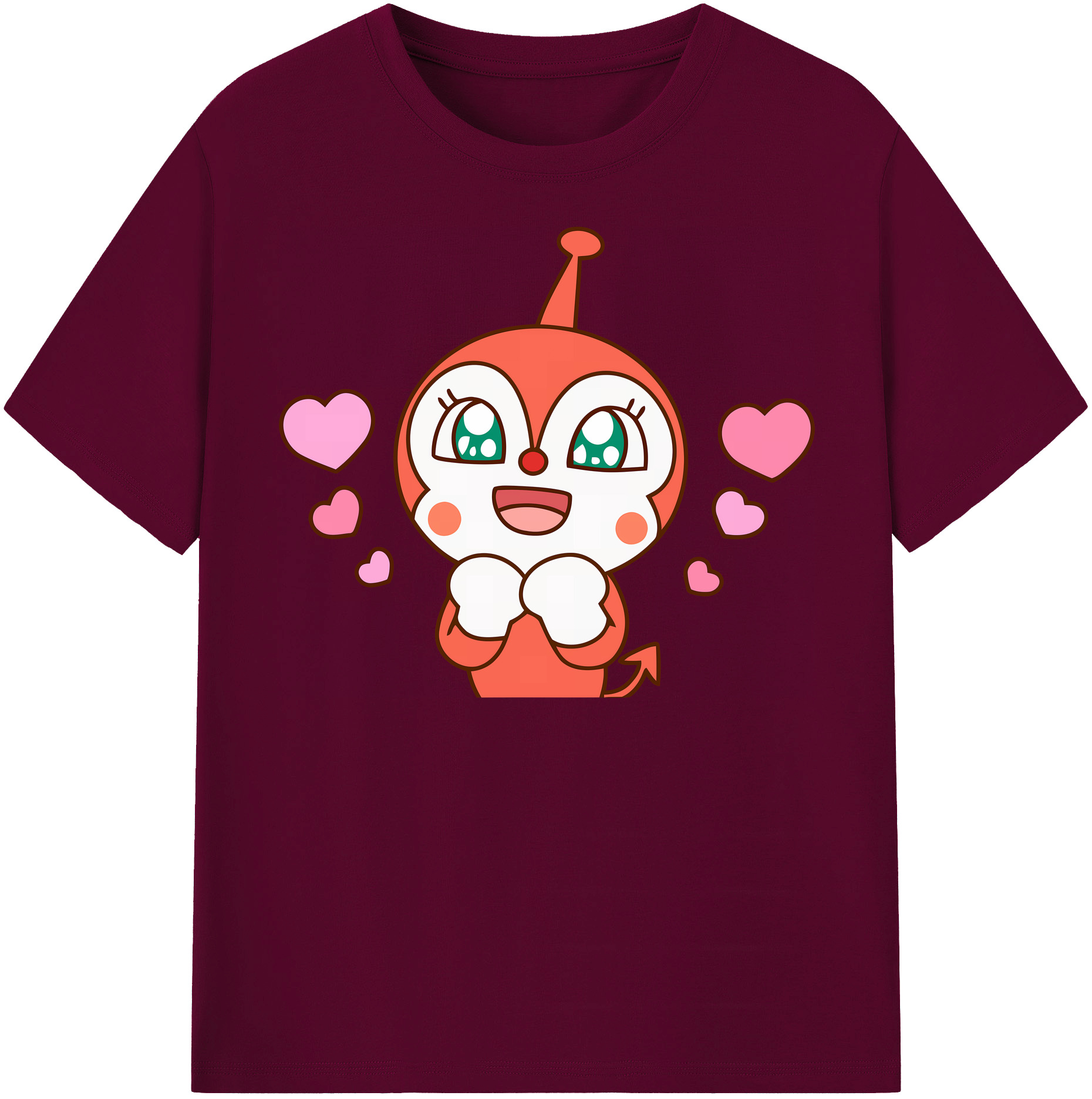 （画像用） アンパンマン Anpanman レディースカジュアルプリントTシャツ（綿100％）